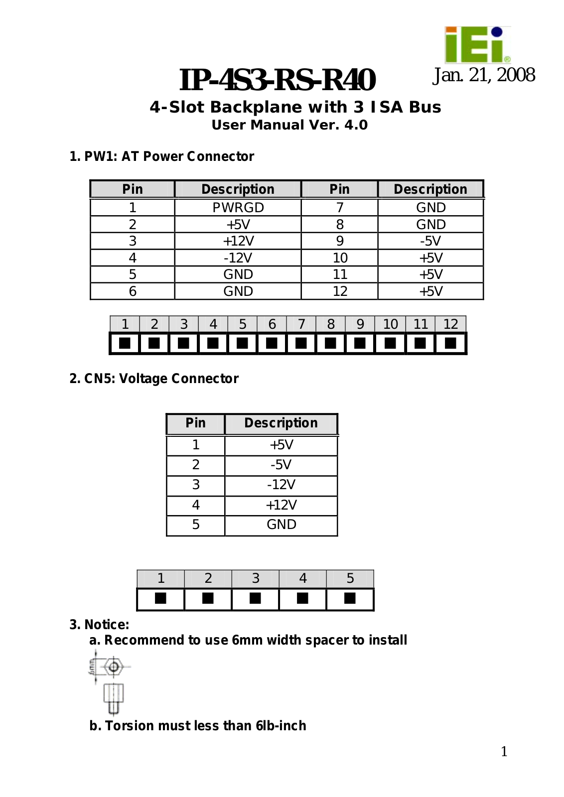 IEI Integration IP-4S3-RS User Manual