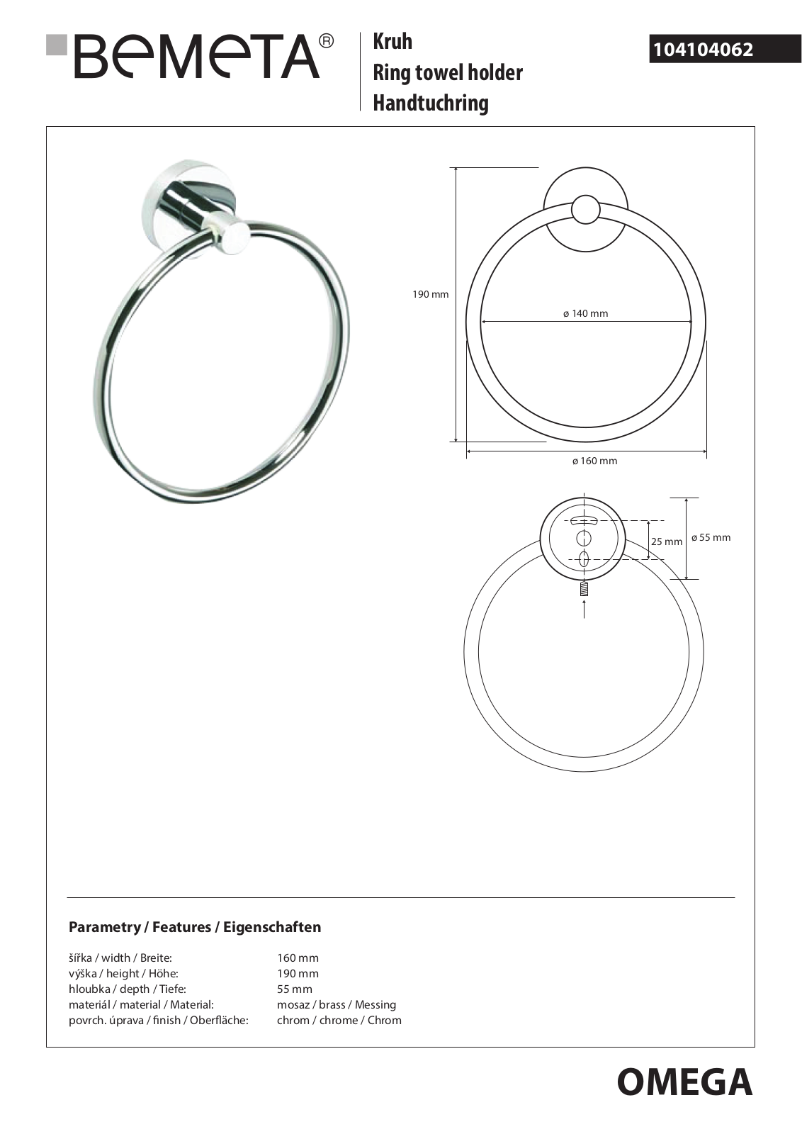 Bemeta Omega 104104062 User guide