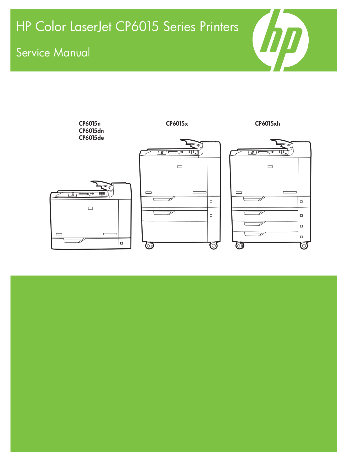 HP Color Laserjet CP6015 service manual