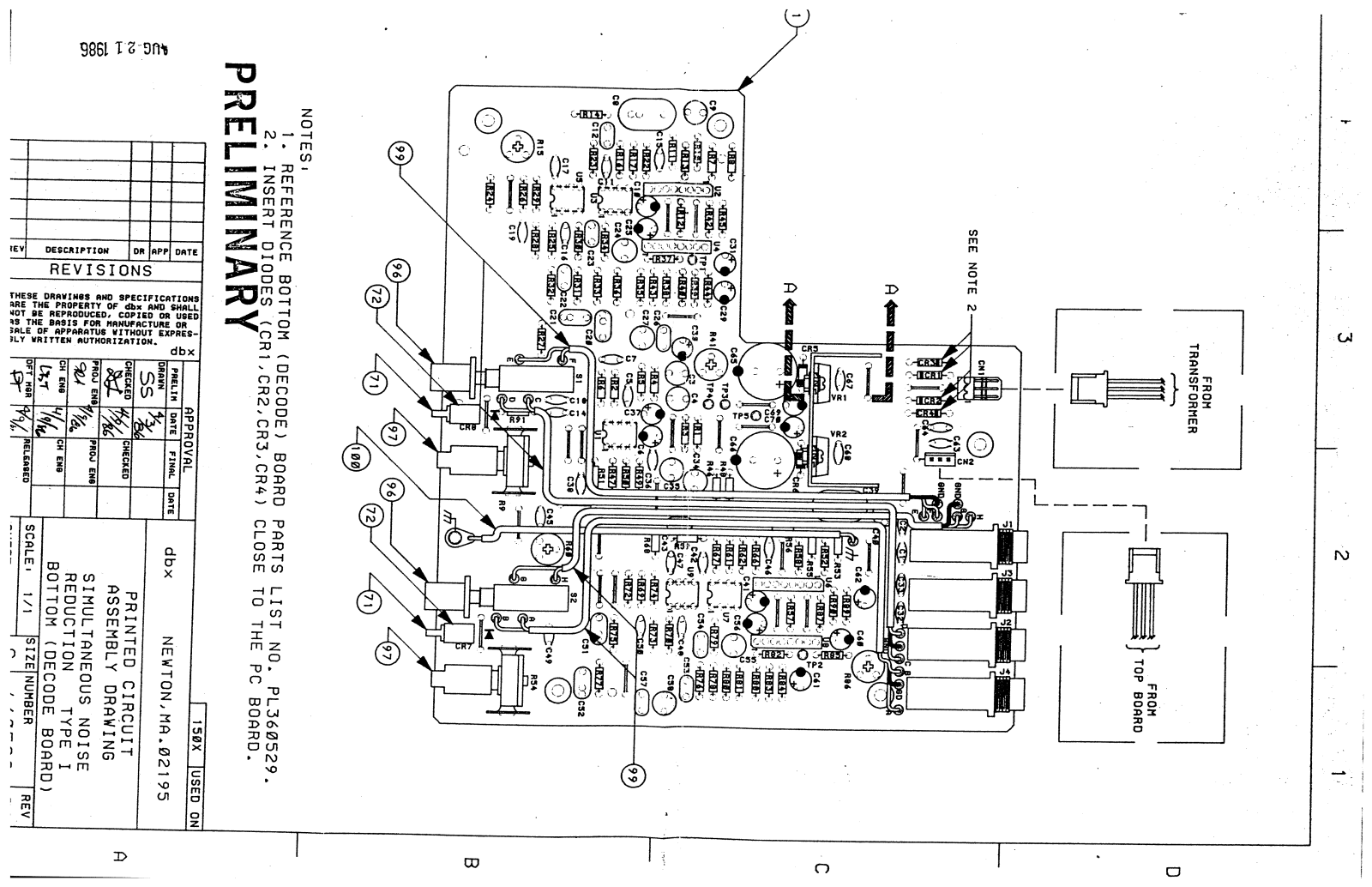 DBX 150X printed, 150X Circuit Diagram