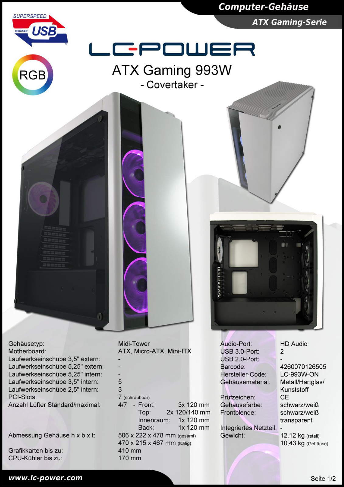 LC-Power LC-993W-ON User Manual