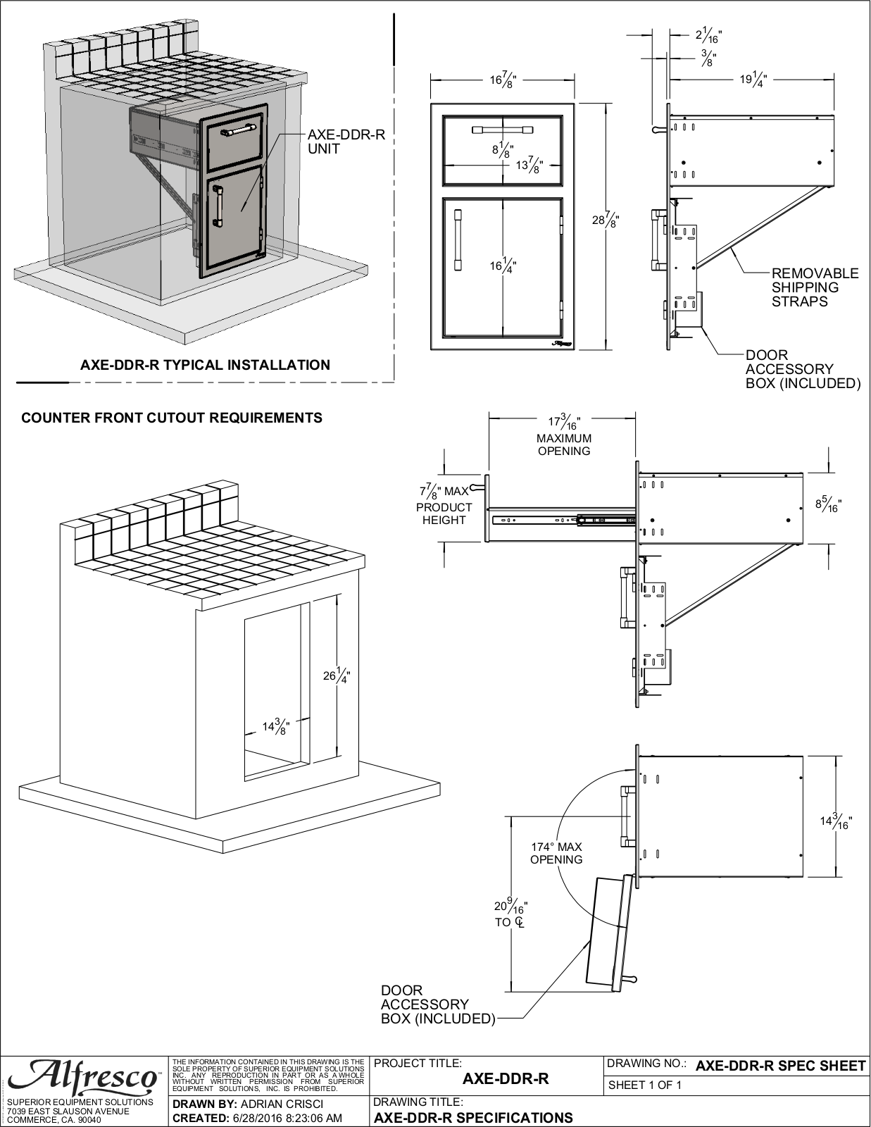 Alfresco AXEDDRL Specs - ManualMachine.com