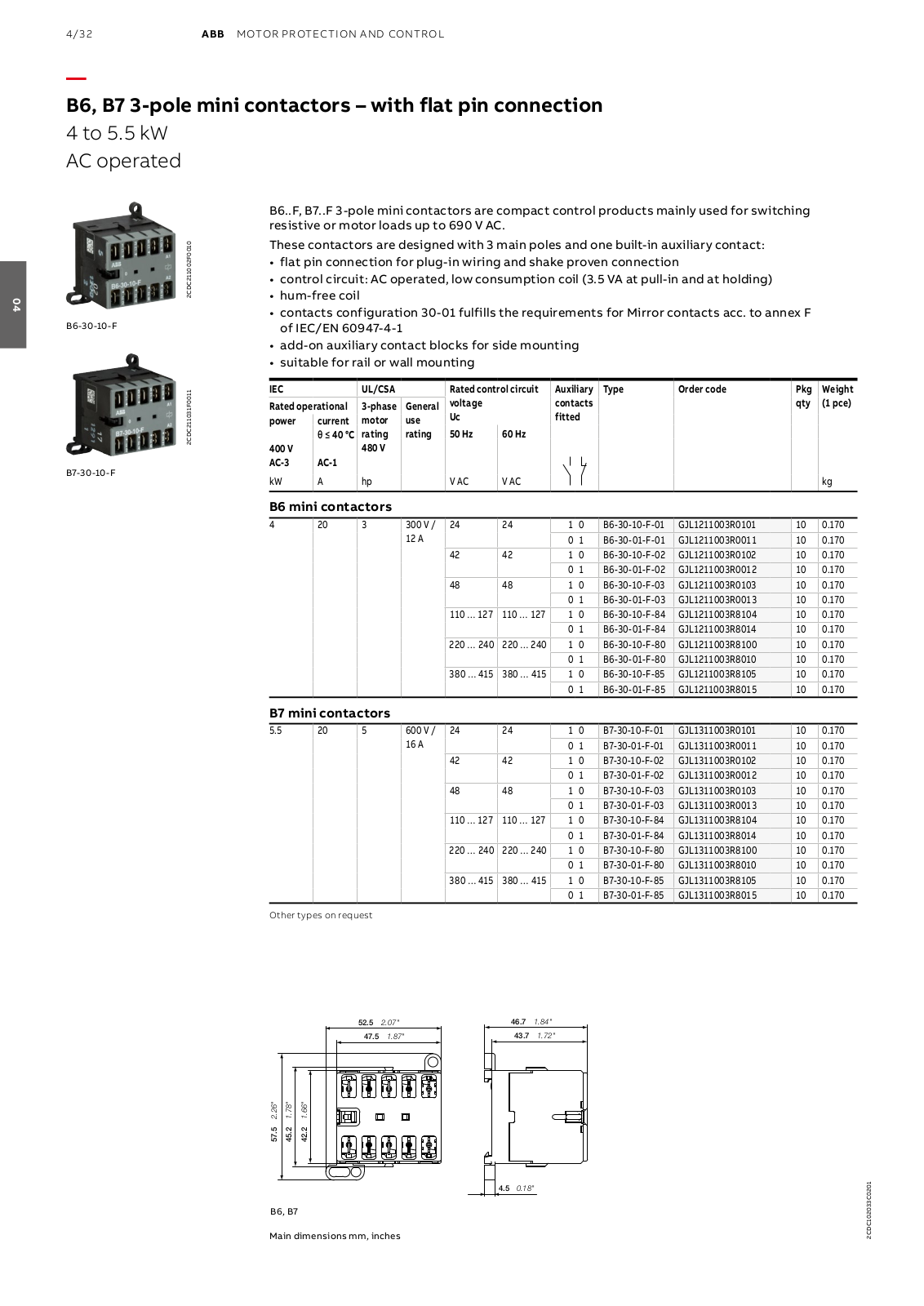 ABB B6 Catalog Page