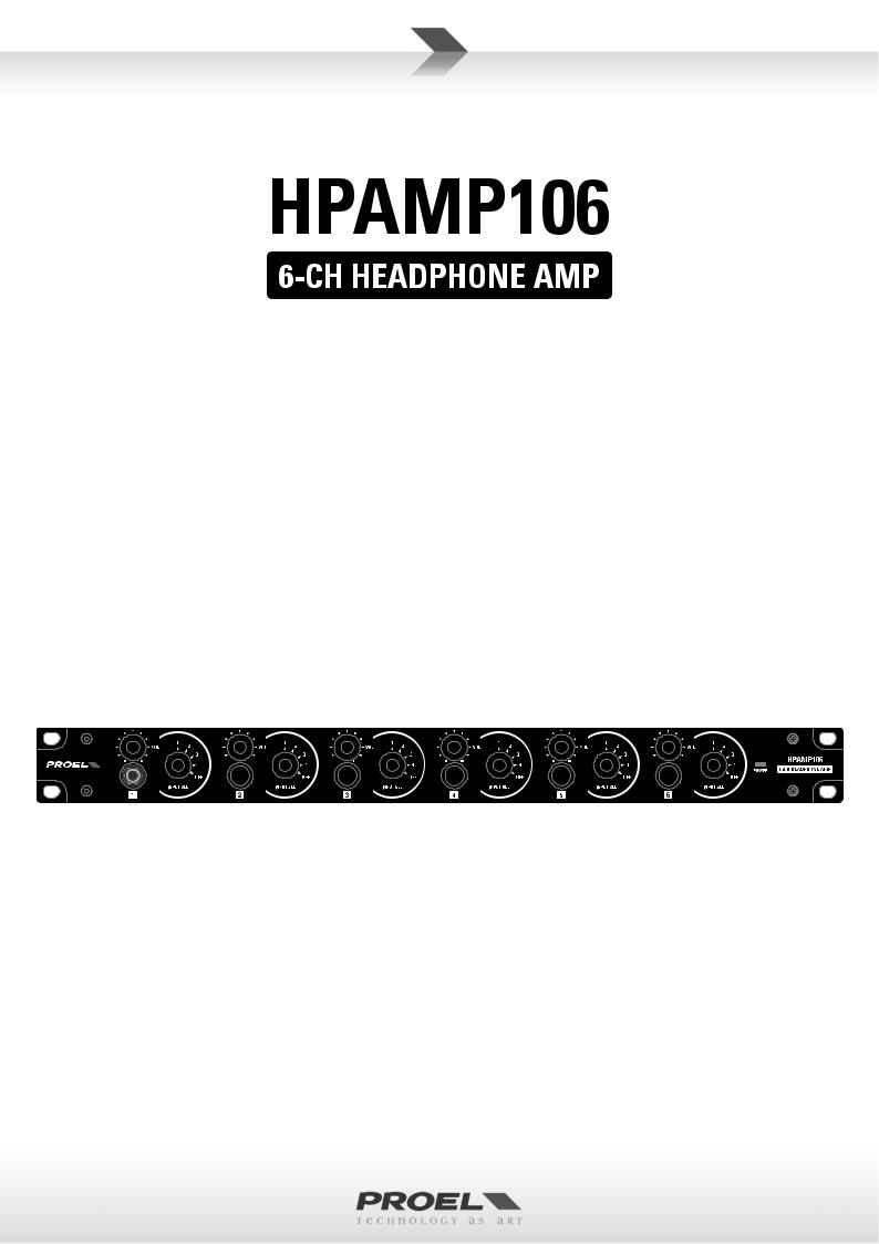 Proel HPAMP106 USER’S MANUAL