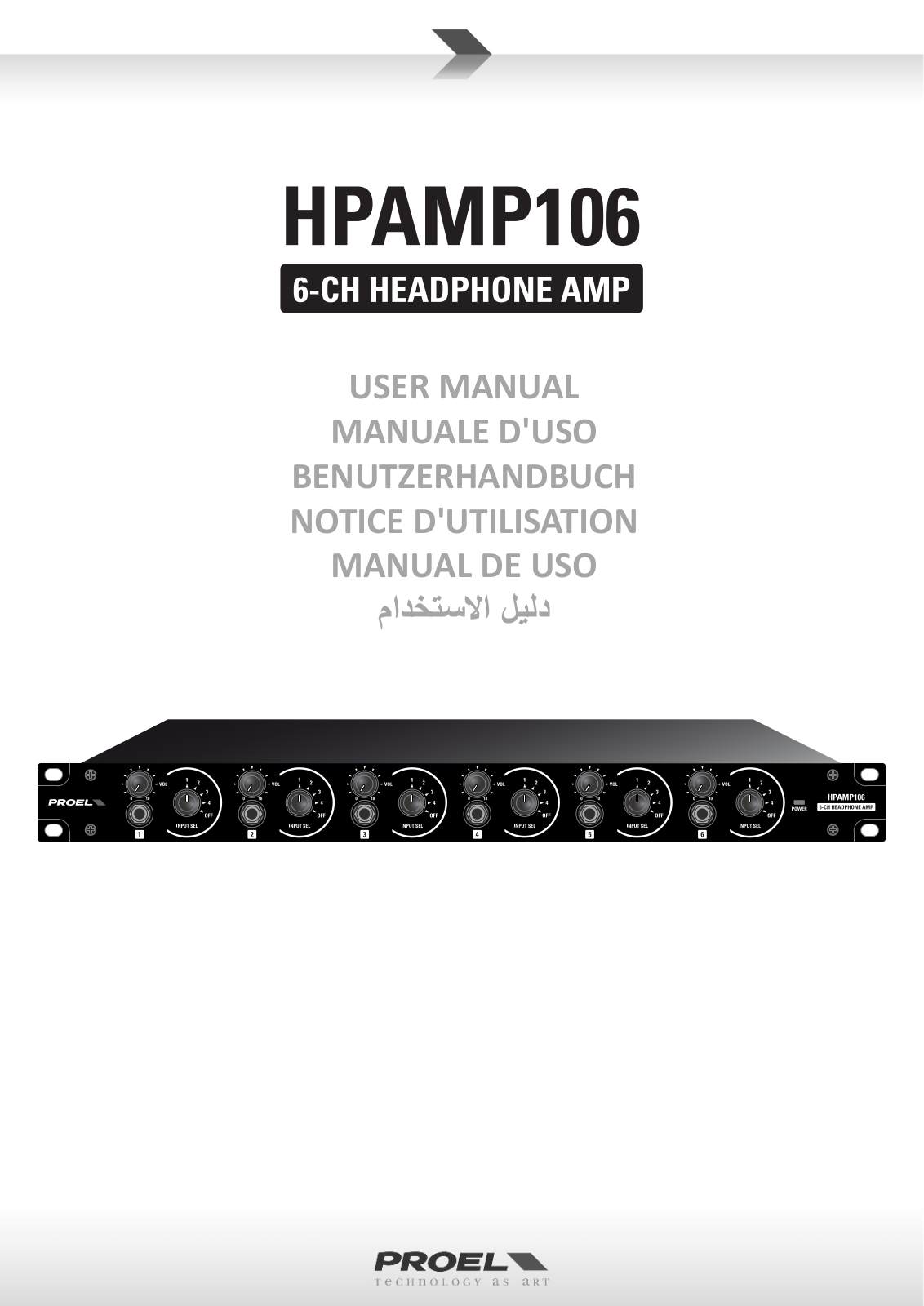 Proel HPAMP106 USER’S MANUAL