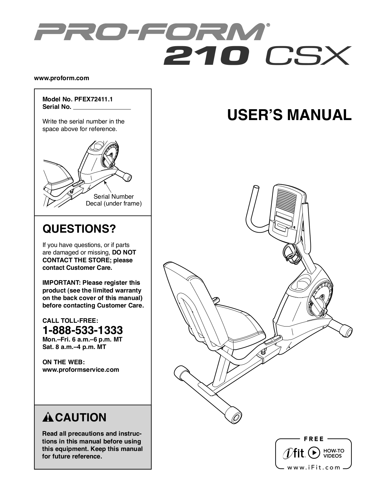 ProForm PFEX72411.1 User Manual