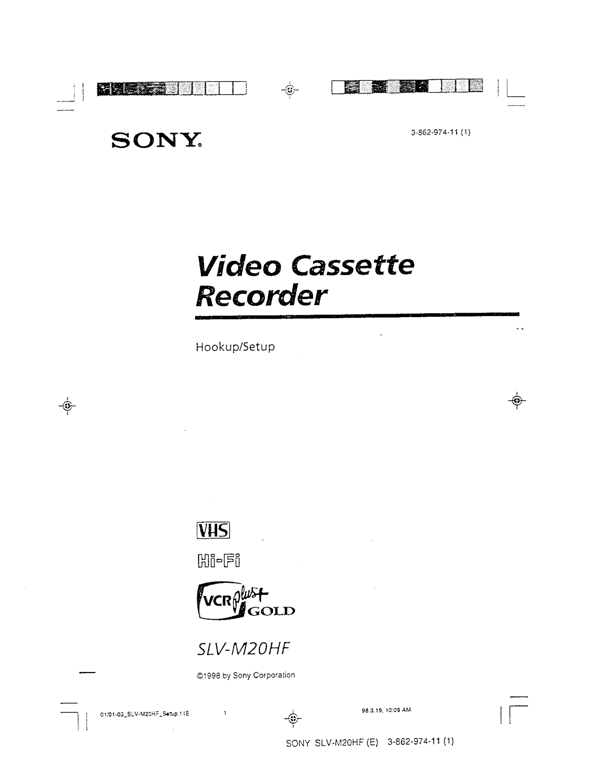 Sony SLVM20HF Users Manual