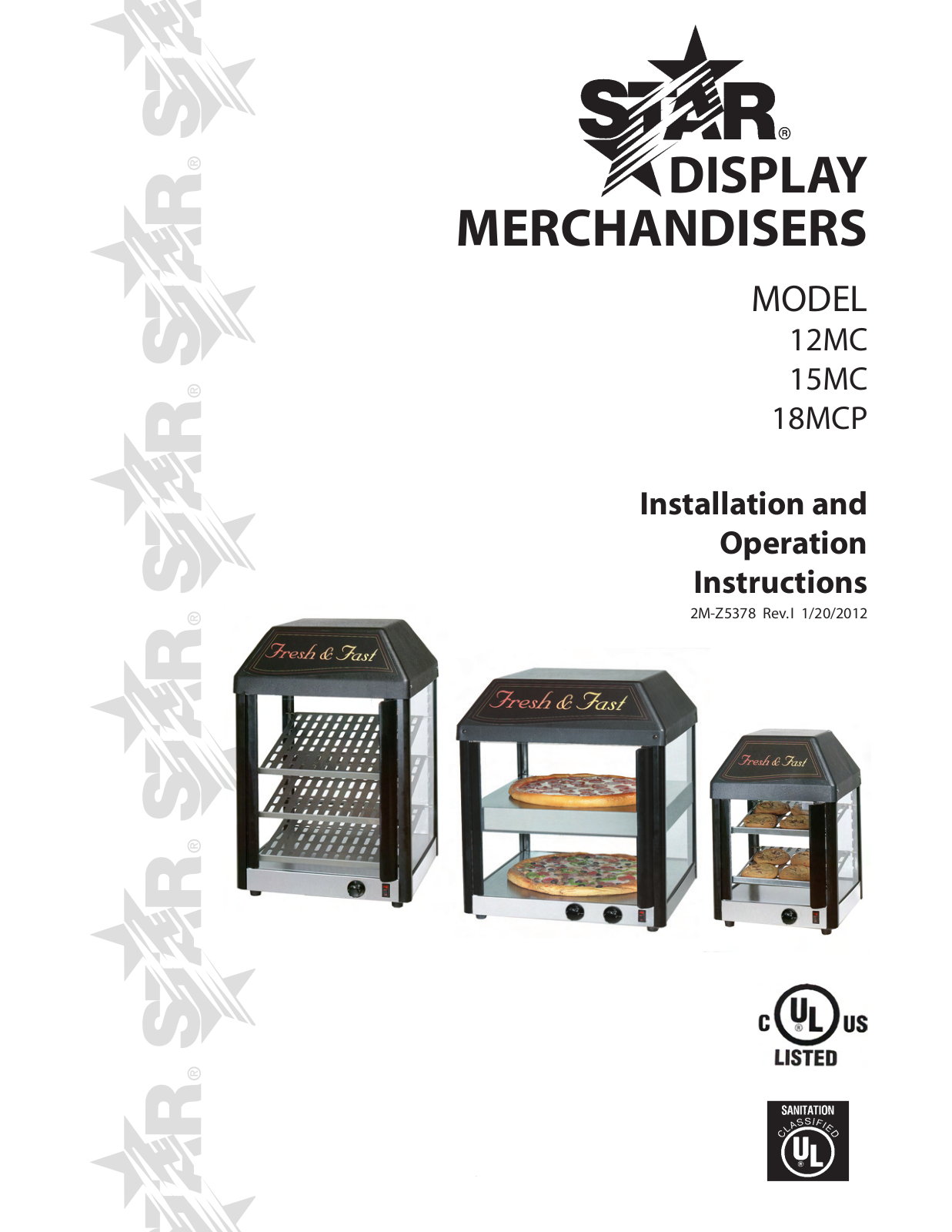 Star Manufacturing 12MC Operation Manual