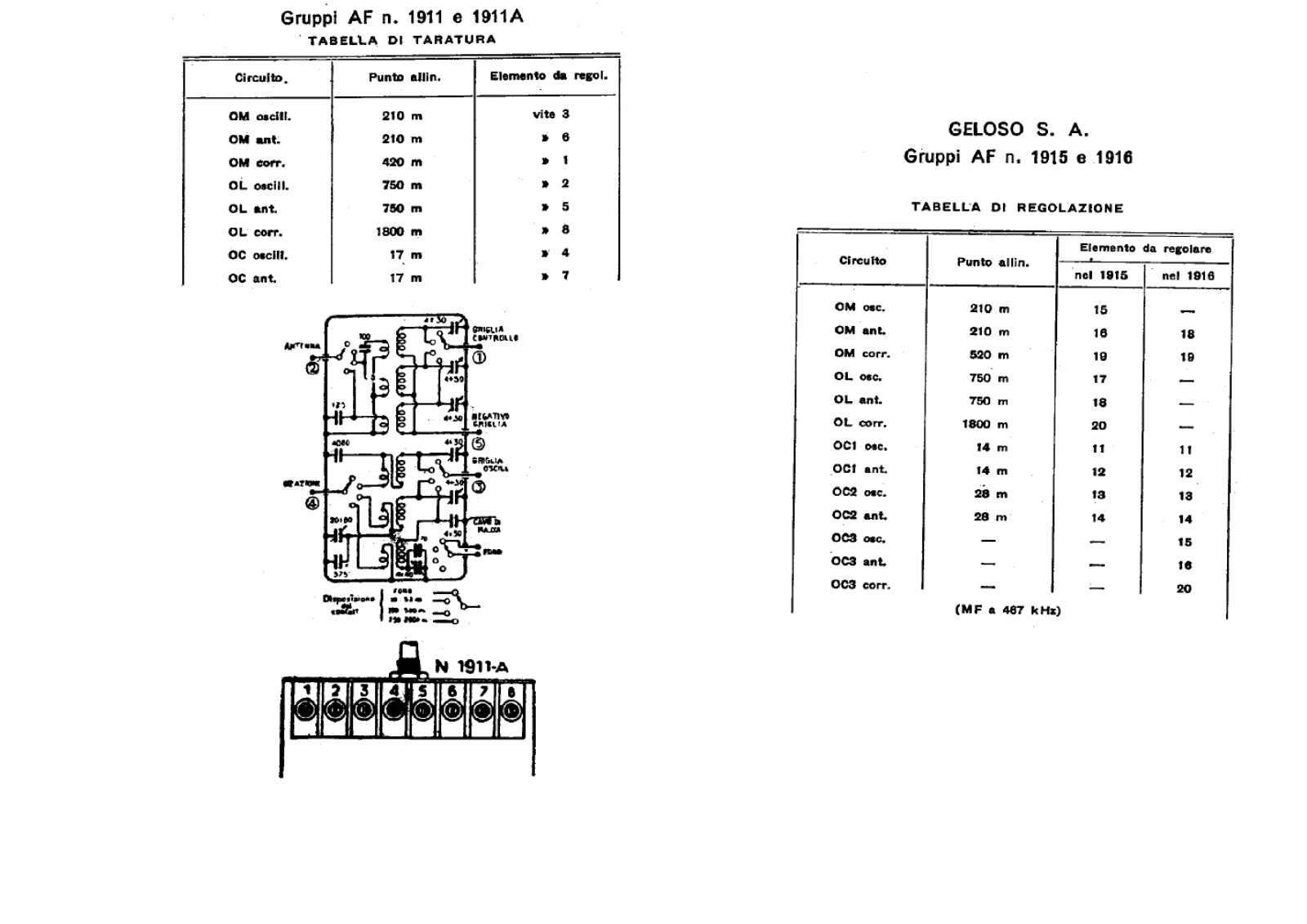 Geloso 1915, 1916 schematic