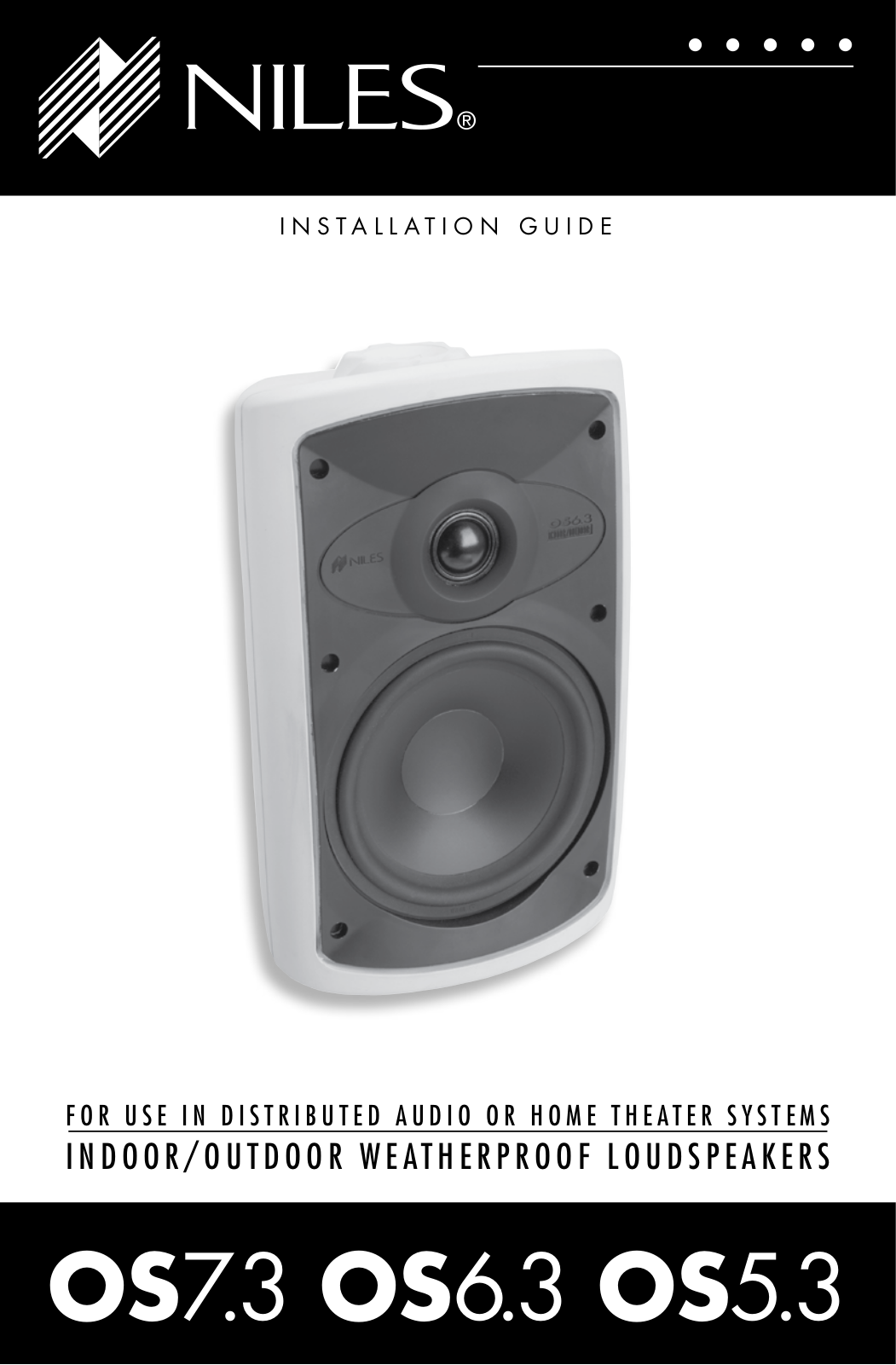 Niles Audio OS6.3, OS5.3, OS7.3 User Manual