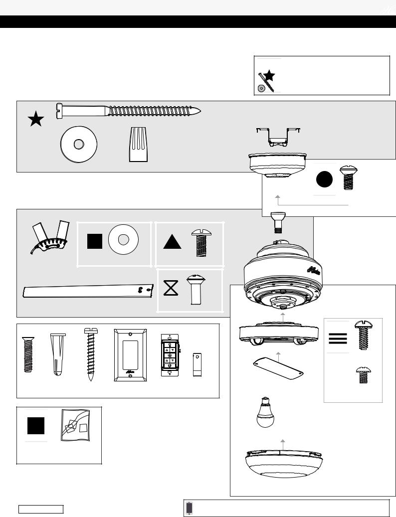 Hunter Fan 50718, 50717, Overton Installation Manual