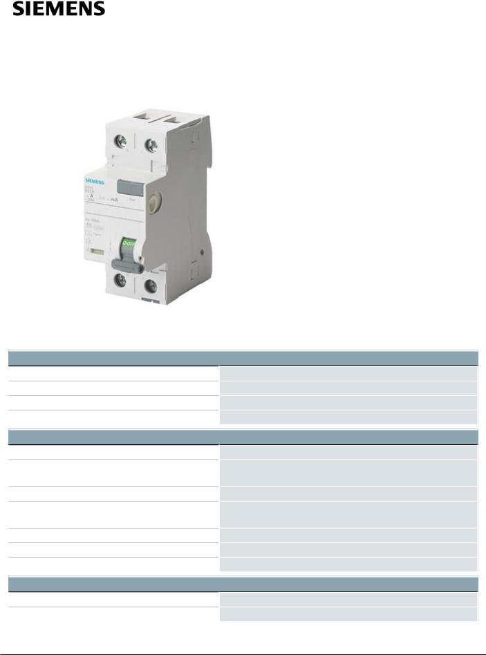Siemens 5SV3311-6KL Datenblatt
