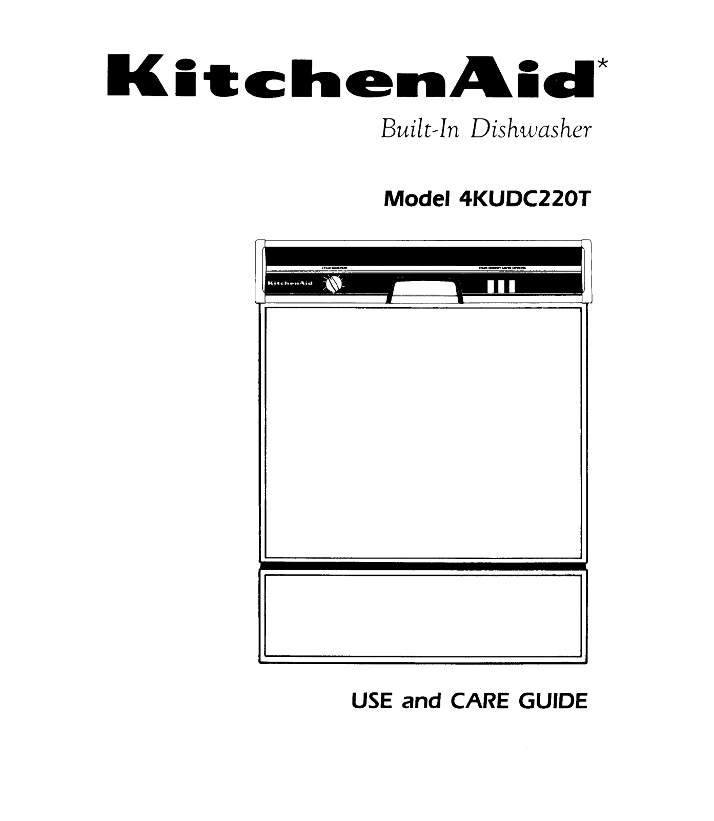 KitchenAid 4KUDC220T Owner's Manual