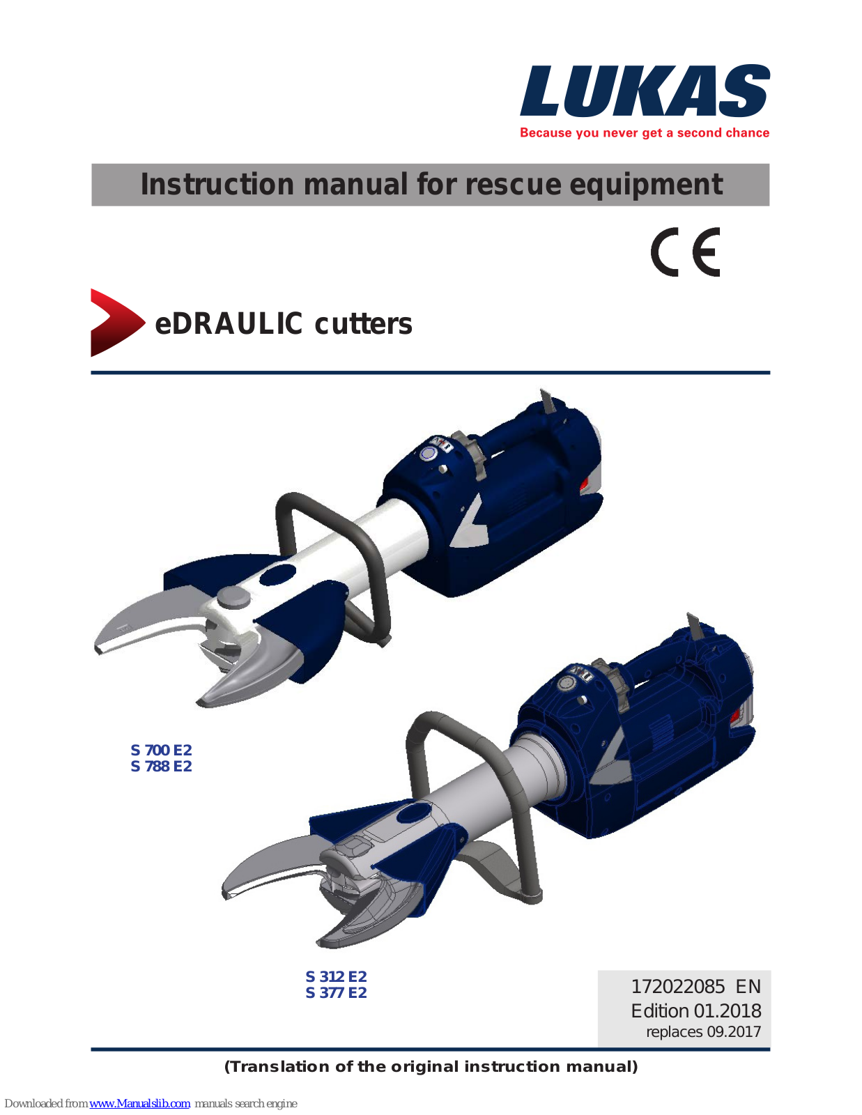 Lukas S 700 E2, S 377 E2, S 312 E2, S 788 E2 Instruction Manual - ManualMachine.com