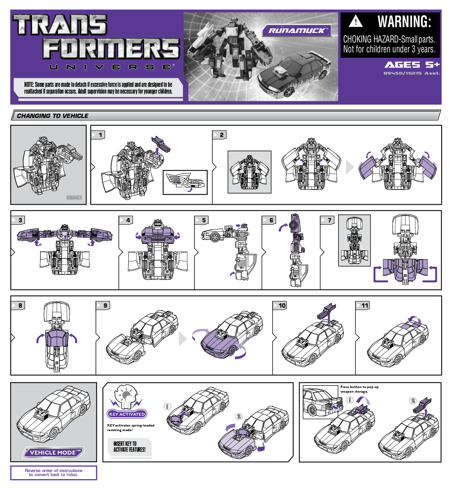 HASBRO Transformers Universe Runamuck and Buzzsaw User Manual