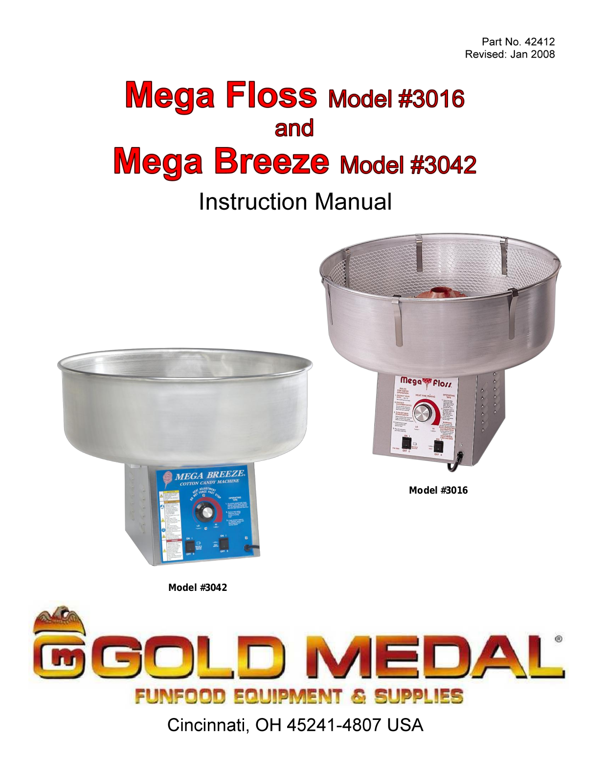 Gold Medal 3016 Installation  Manual