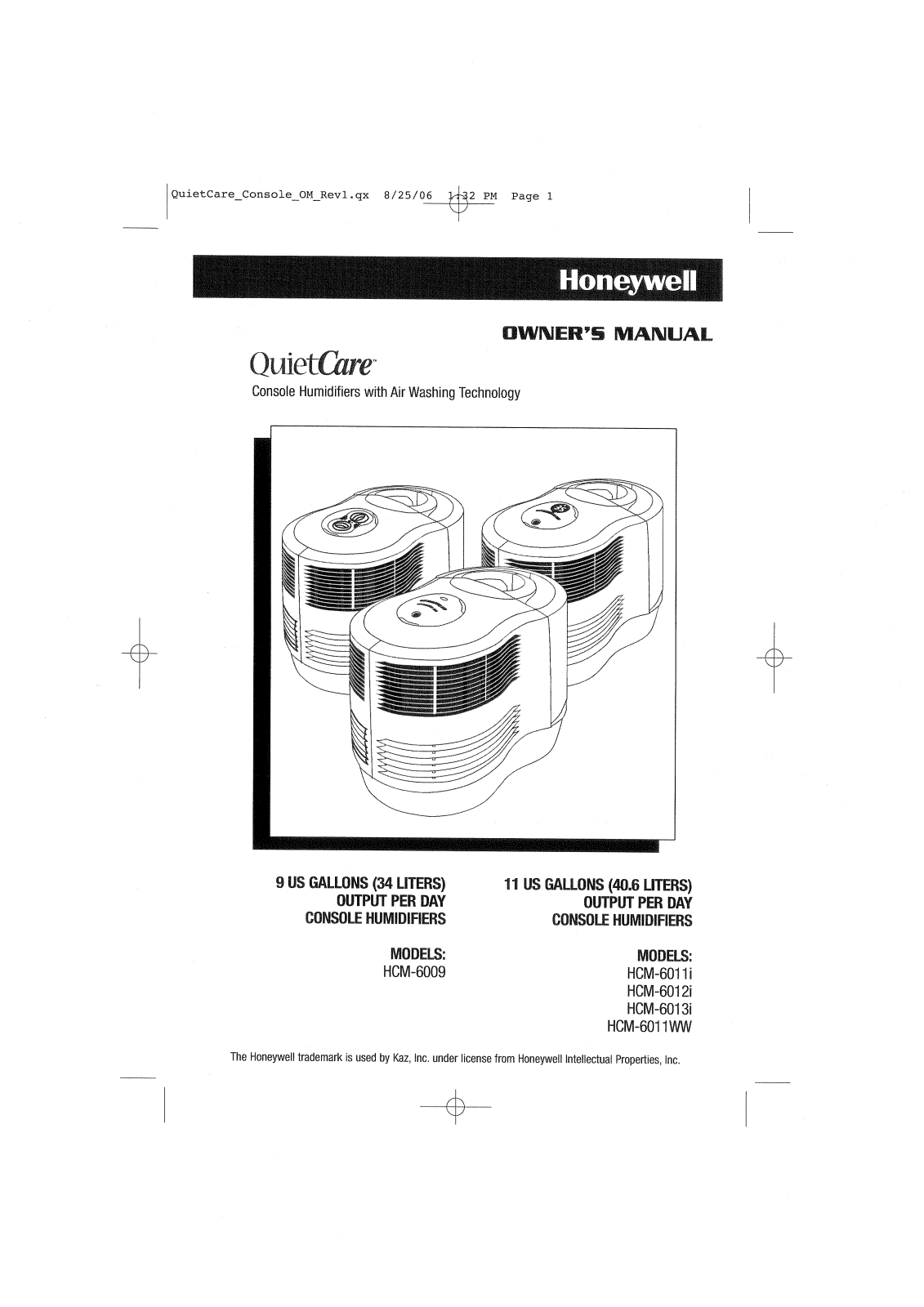 Kaz HCM-6011WW, HCM-6011I, HCM-6009, HCM-6013I User Manual