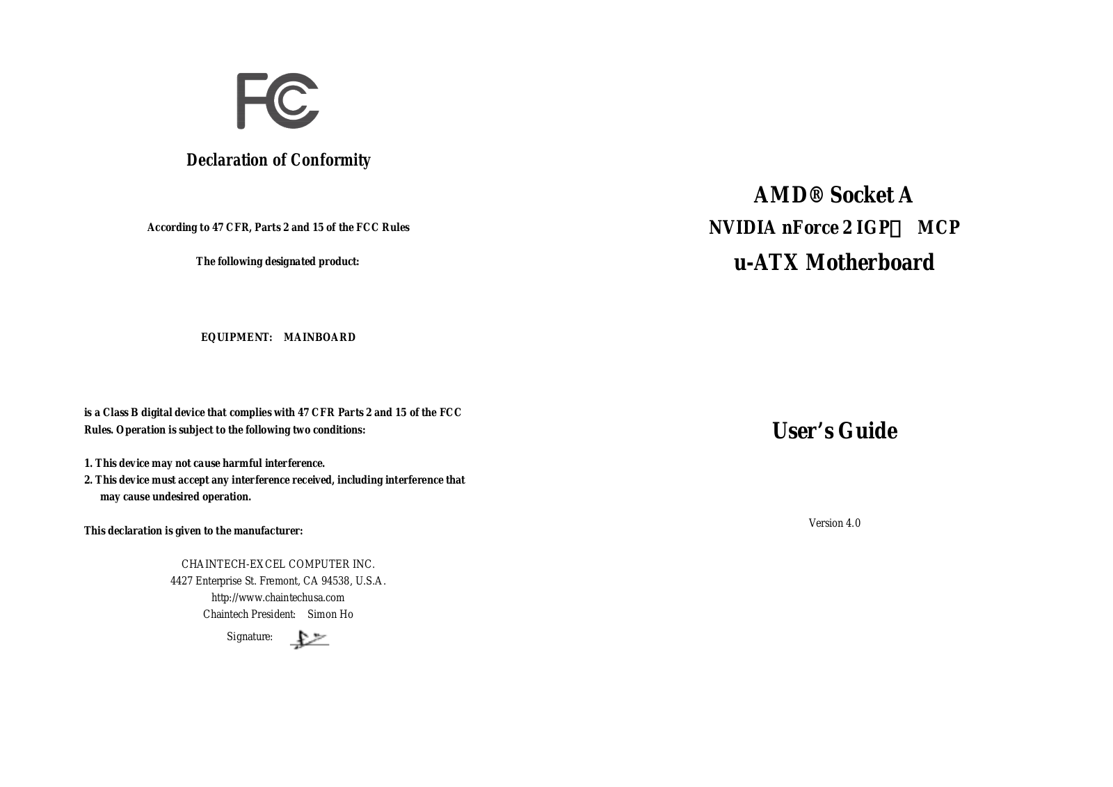Chaintech 7NIF2 User Manual 4.0 - ManualMachine.com