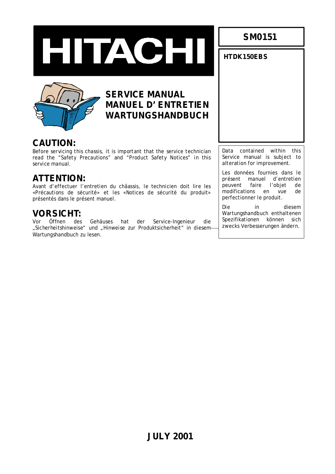 Hitachi HT-DK150-EBS Service Manual