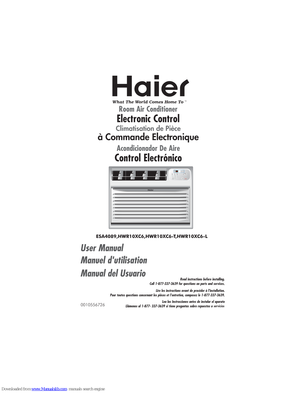 Haier ESA4089 - annexe 2, HWR10XC6, HWR10XC6-T, HWR10XC6-L User Manual