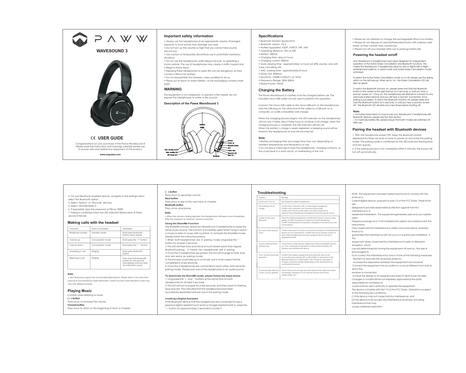 Paww WAVESOUND3 User Manual - ManualMachine.com