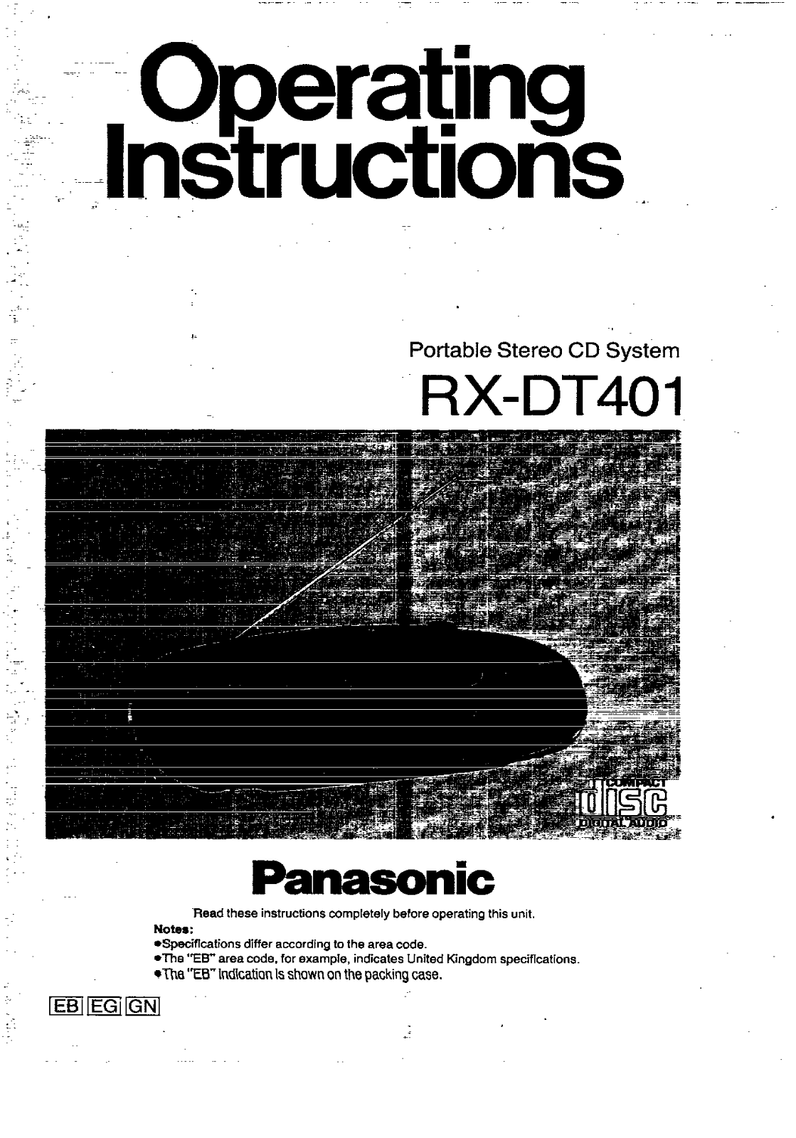 Panasonic RX-DT401 User Manual