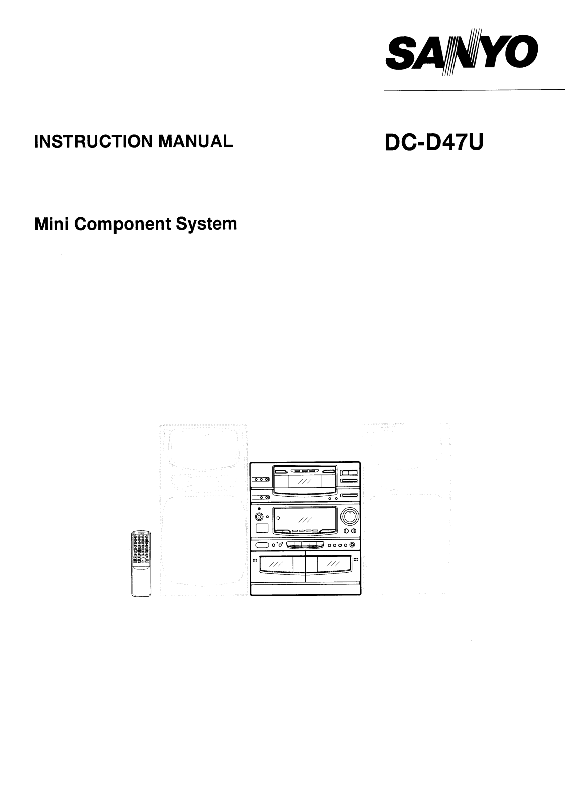Sanyo DC-D47U Instruction Manual