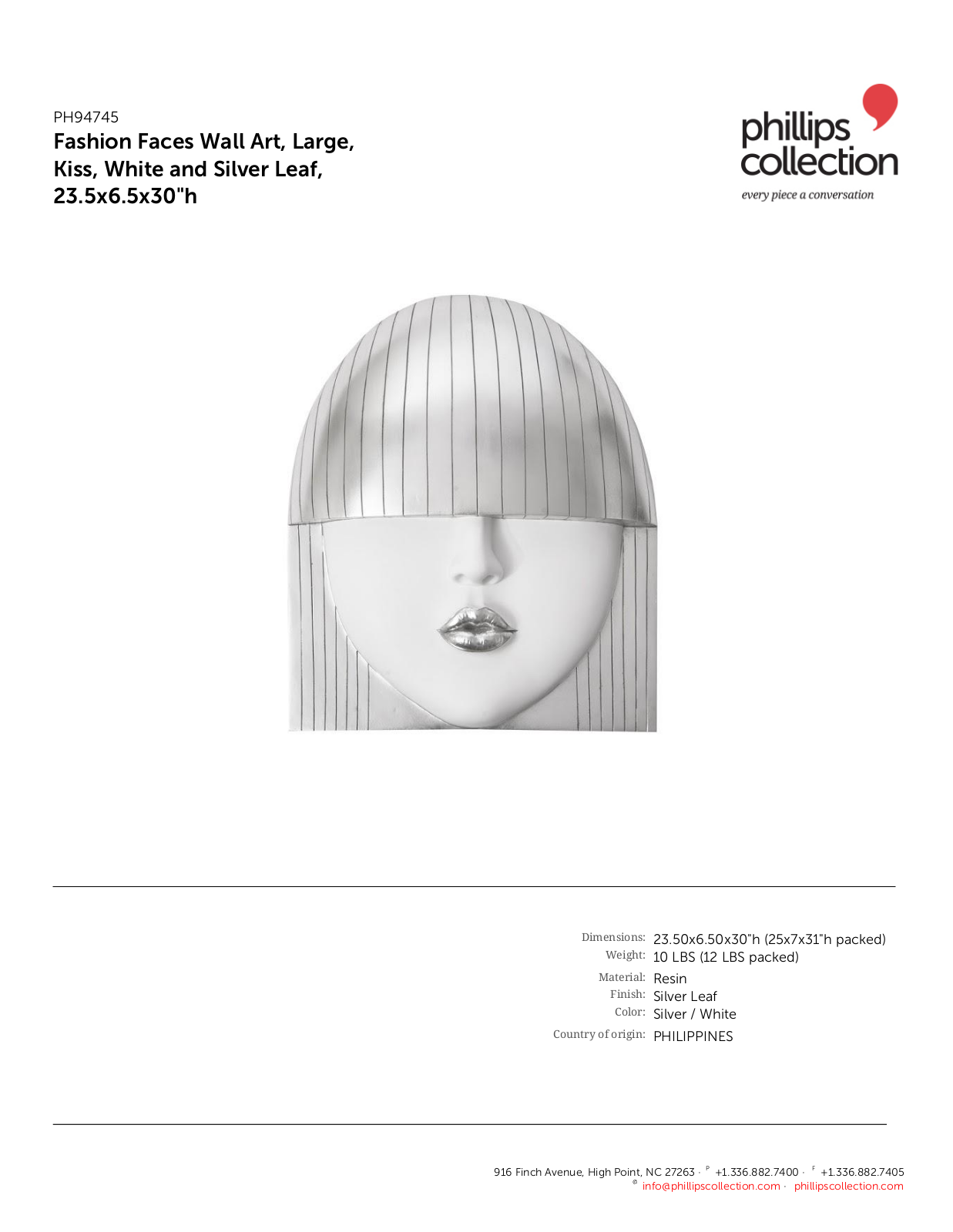 Phillips Collection TPC11529 Specifications - ManualMachine.com