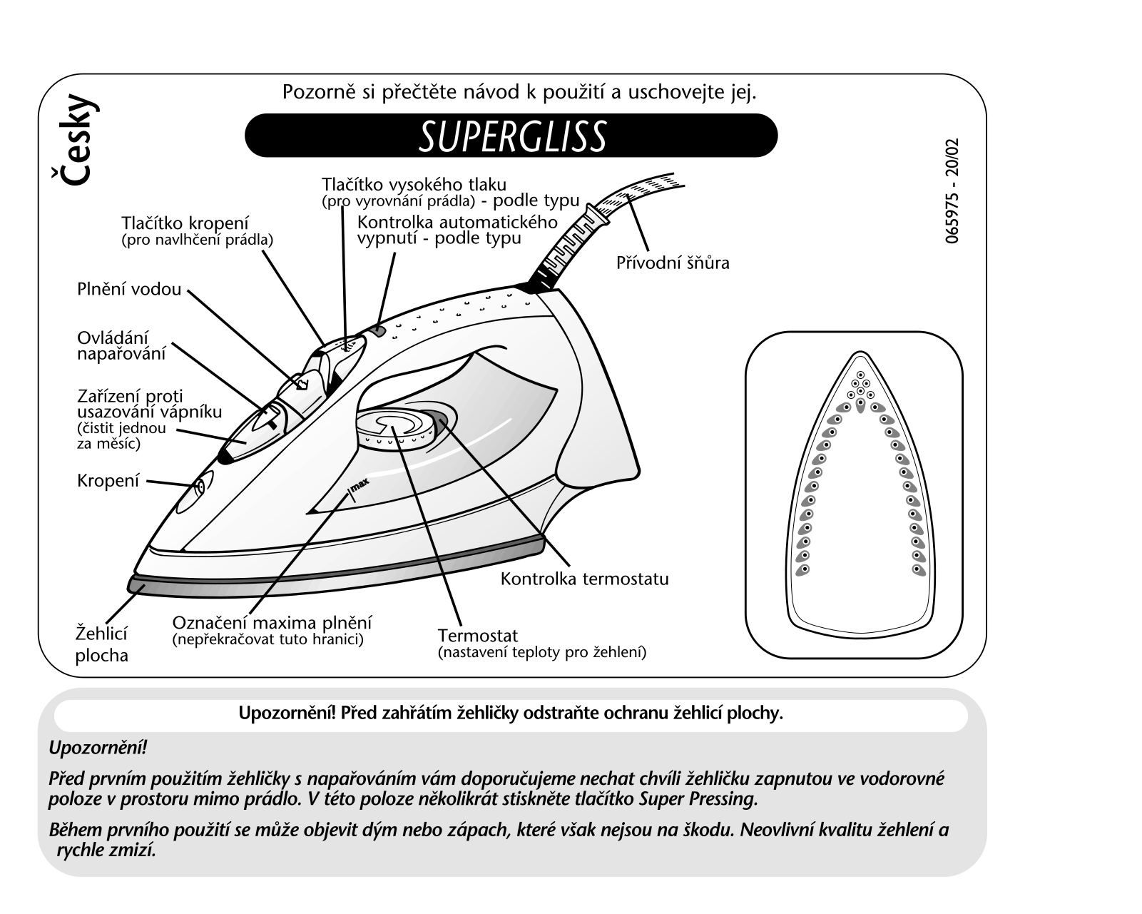 Tefal FV 3220 E0 Supergliss 20 User Manual