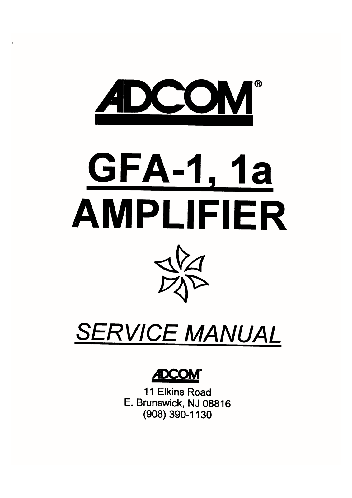 Adcom GFA-1 Owners manual