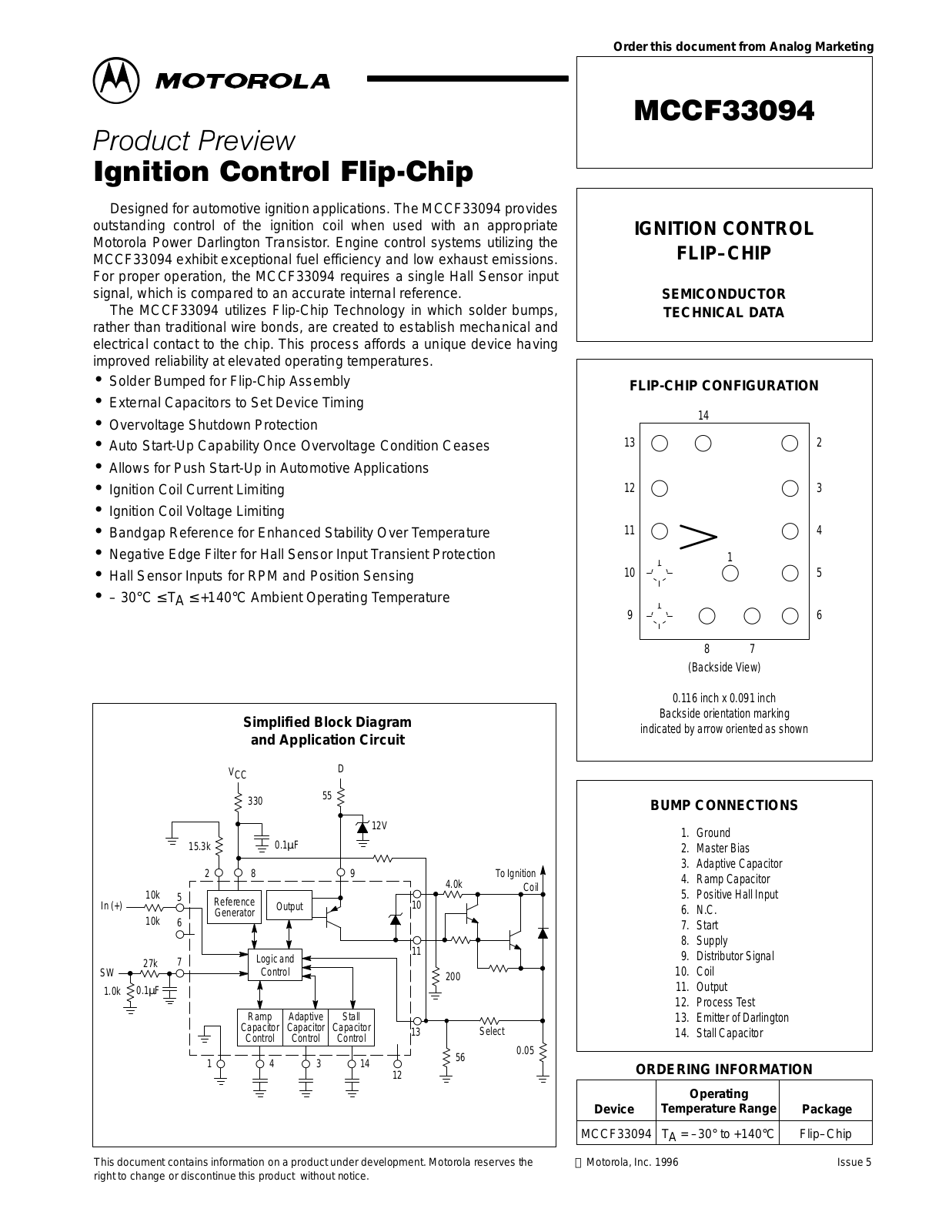 Motorola MCCF33094 Datasheet