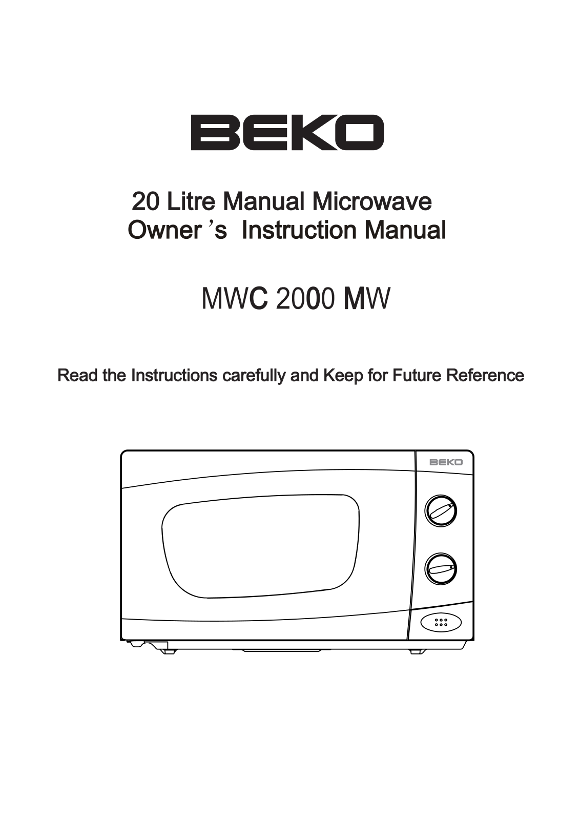 Beko MWC 2000 MW Manual