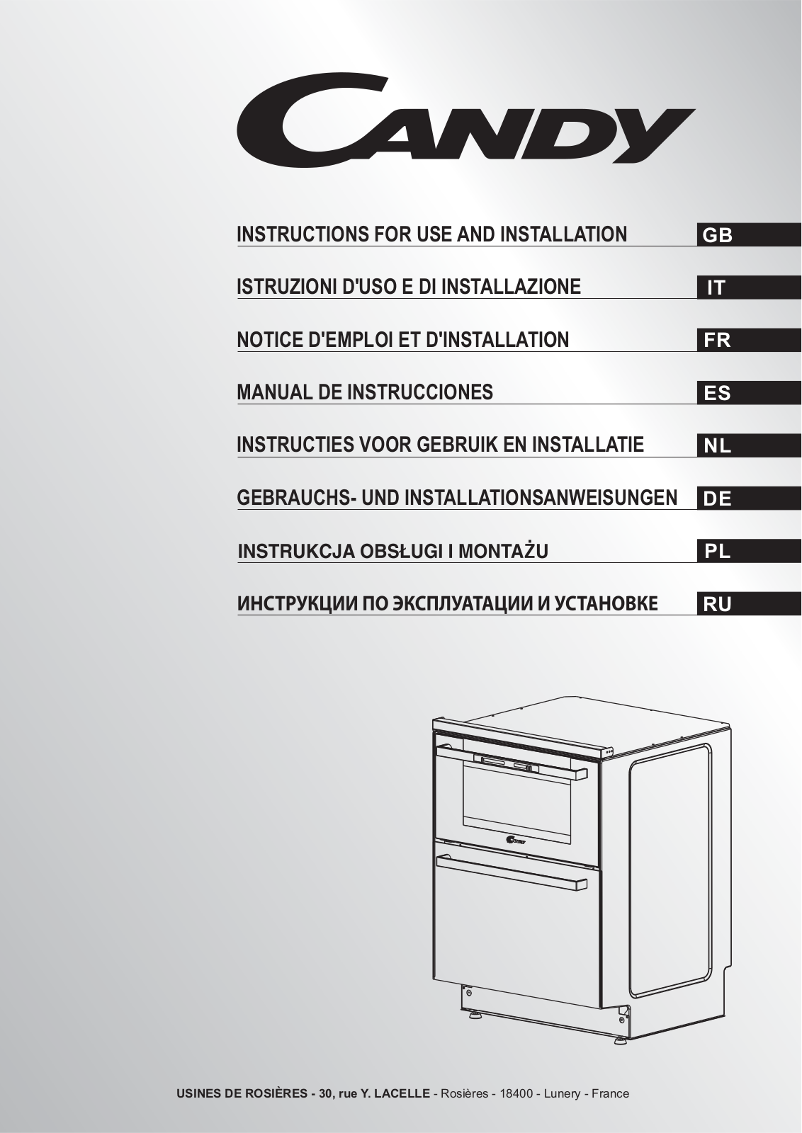 Candy DUO 609 X User Manual