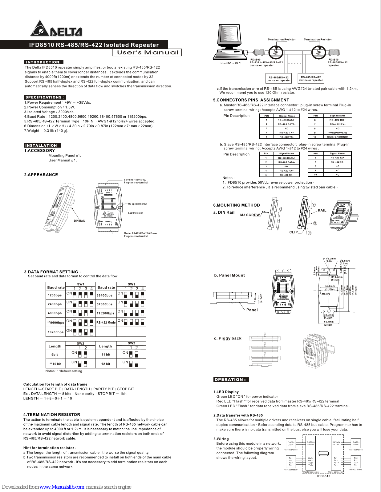 Datasheet IFD8510 Datasheet (Delta Electronics) - ManualMachine.com