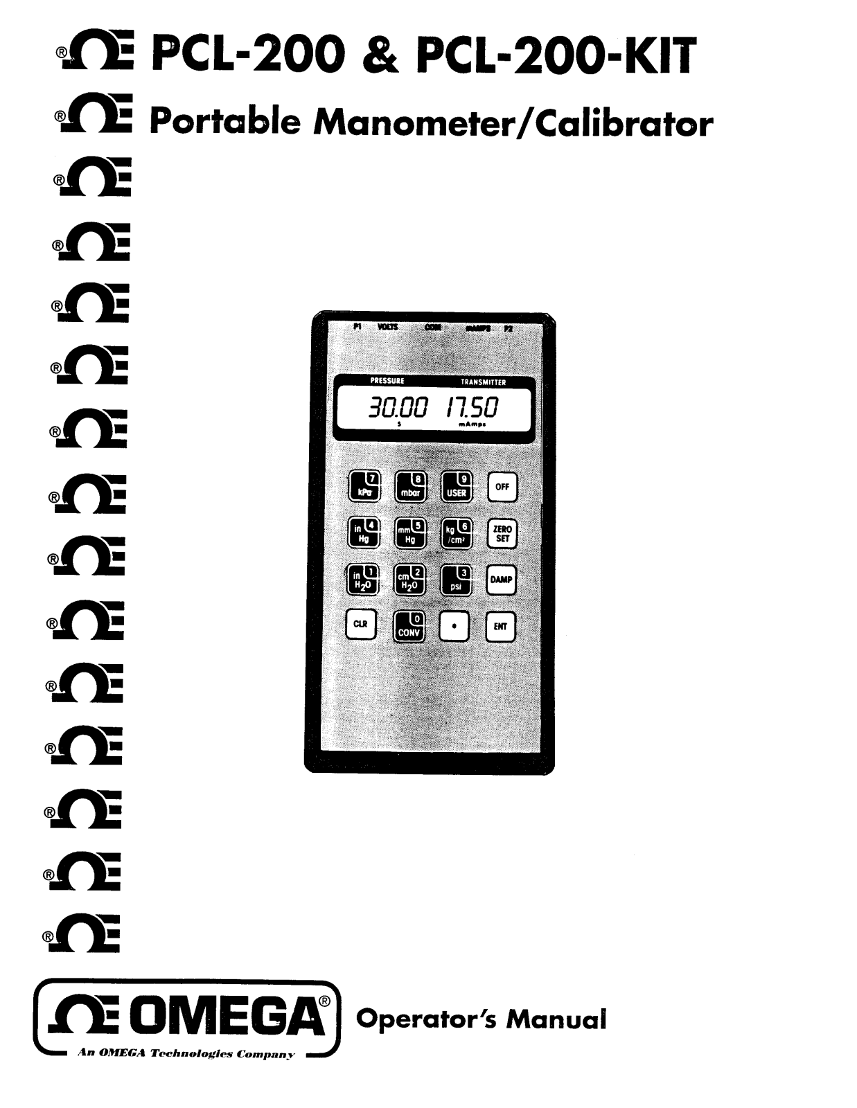 Omega Products PCL-200 Installation  Manual