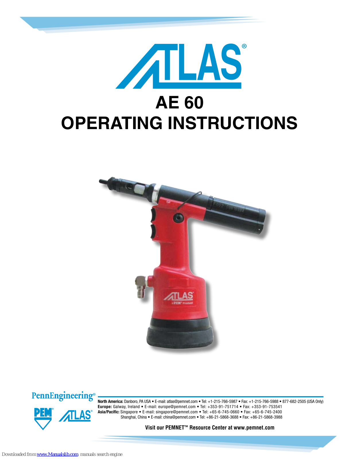 Atlas AE 60 Operating Instructions Manual