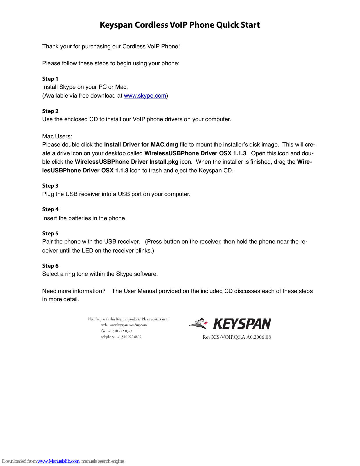 Keyspan VP-24A Quick Start Manual