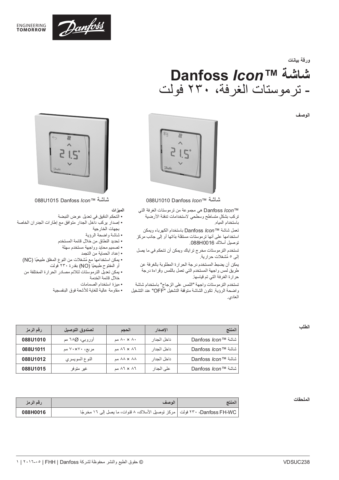 Danfoss Icon Data sheet