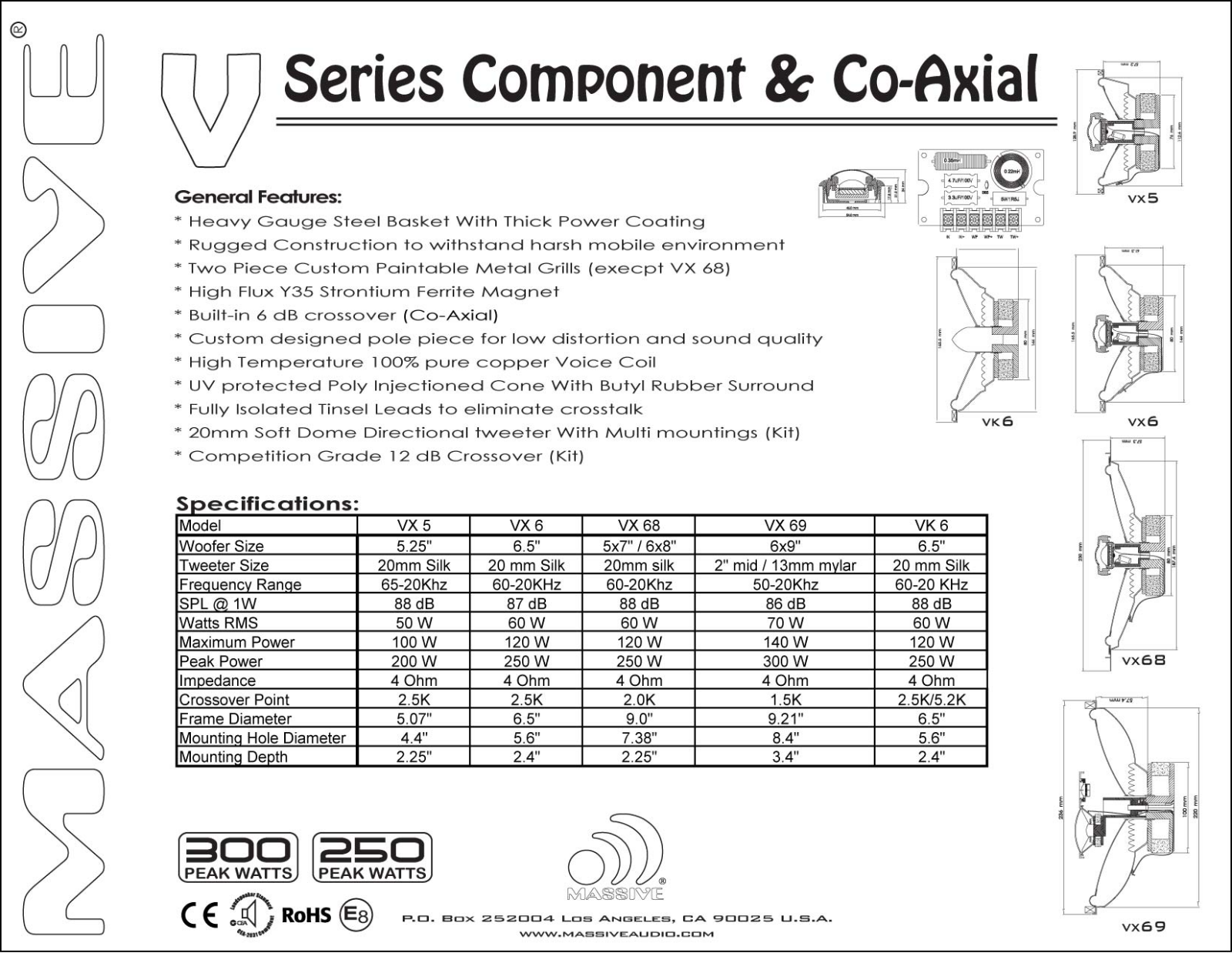 Massive Audio VX69 Instruction Manual