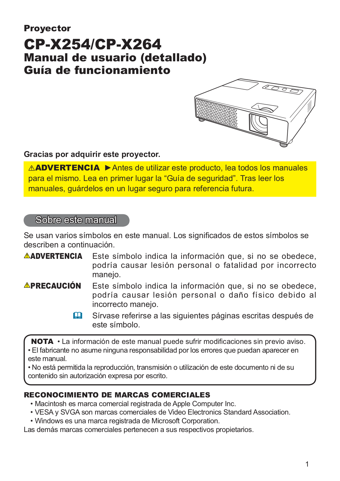 Hitachi CP-X264WF User Manual