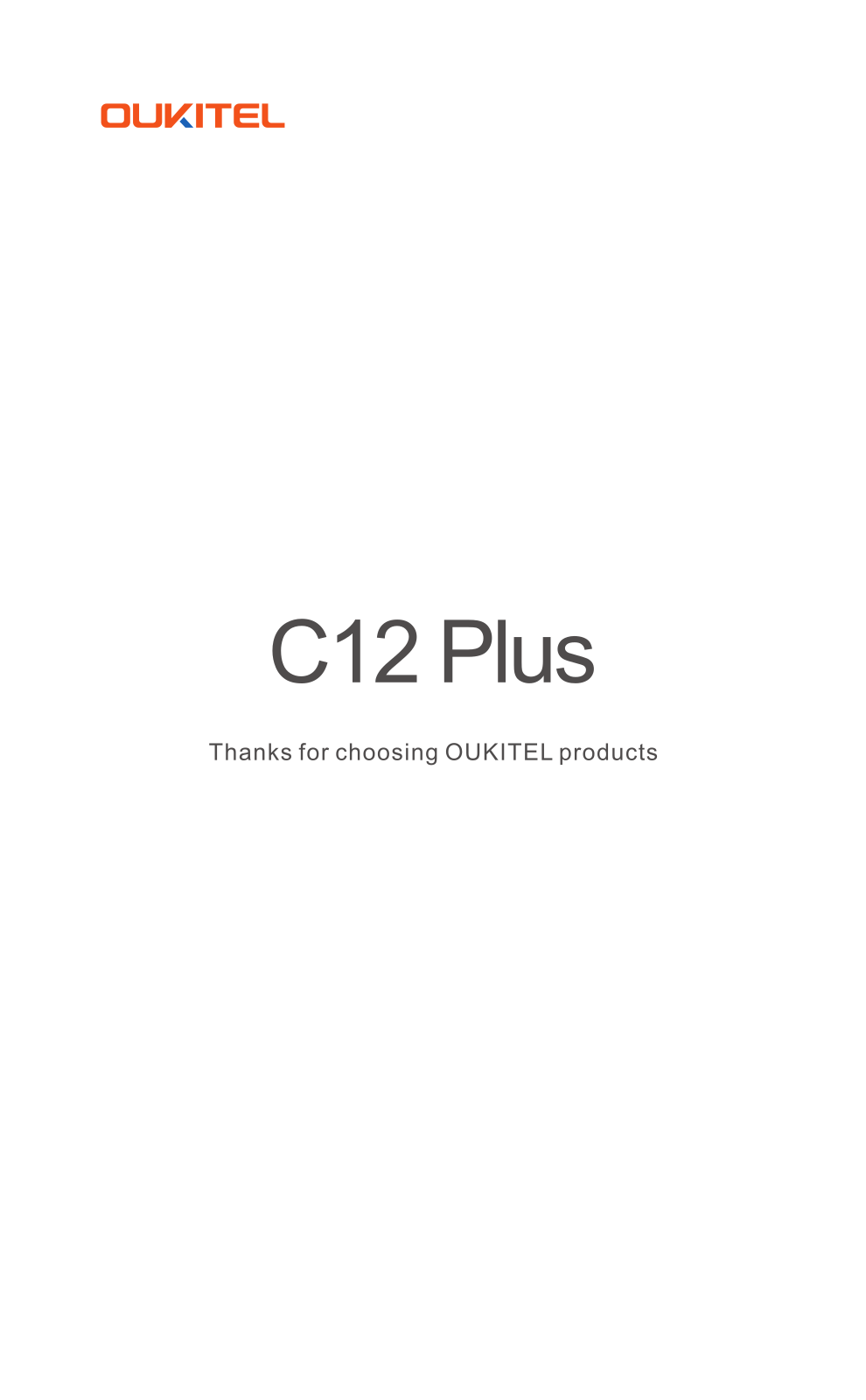 Oukitel C12 Plus User Manual