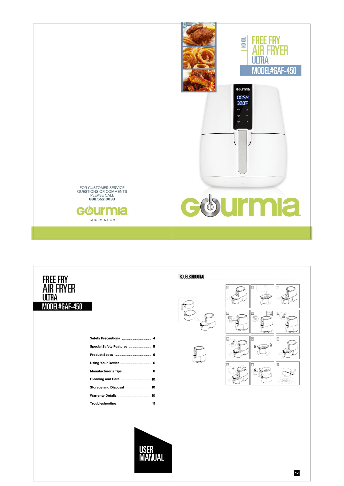 Gourmia GAF-450 User Manual