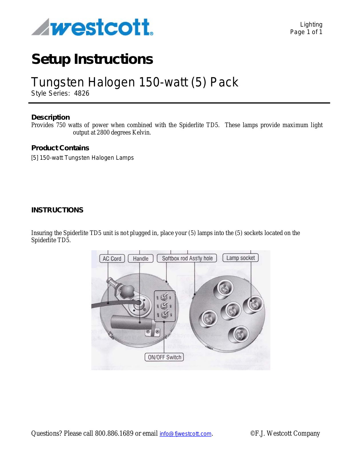 Westcott 4826 User Manual