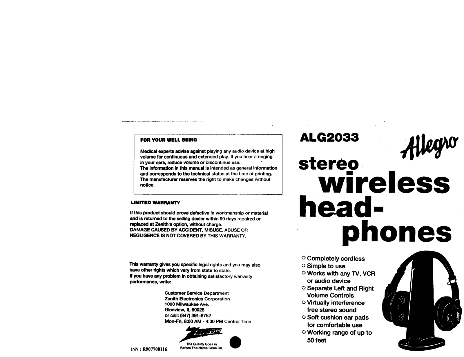 LG ALG2033 User Manual