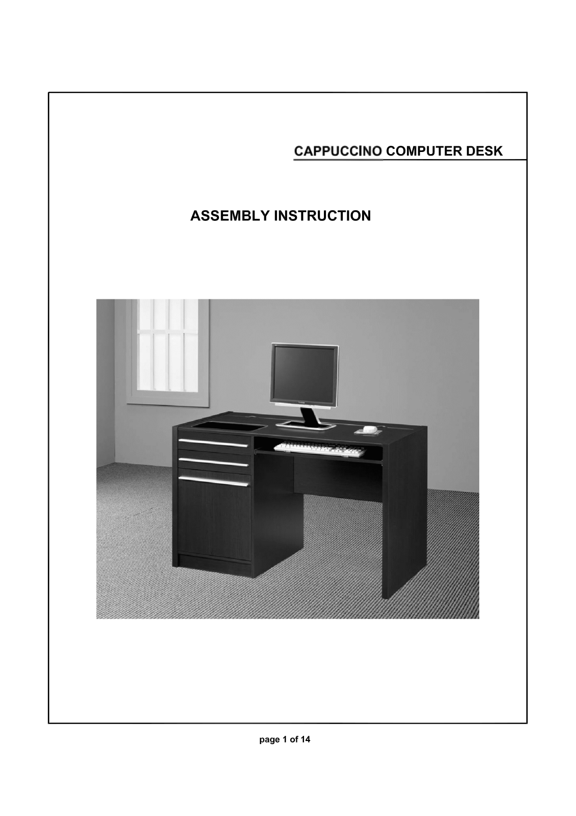Wildon Home CST8351 Assembly Instruction