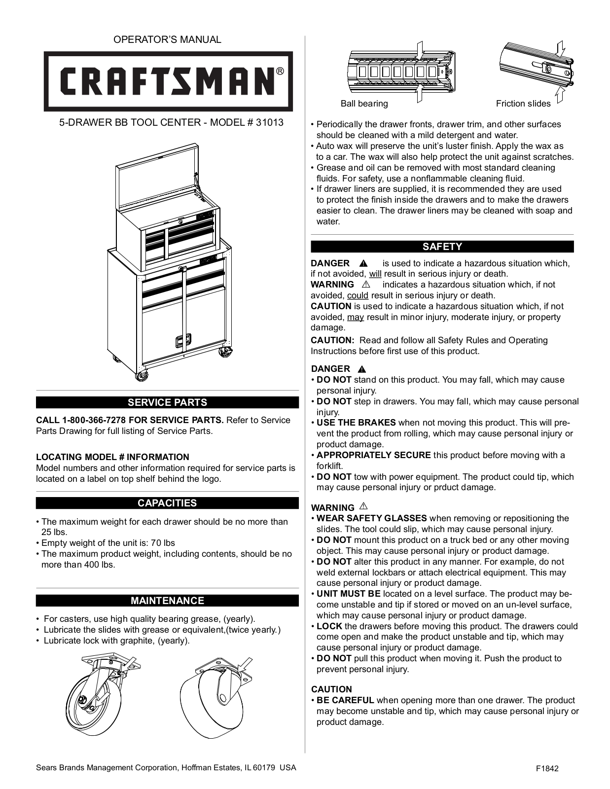 Craftsman 706.310130 User Manual