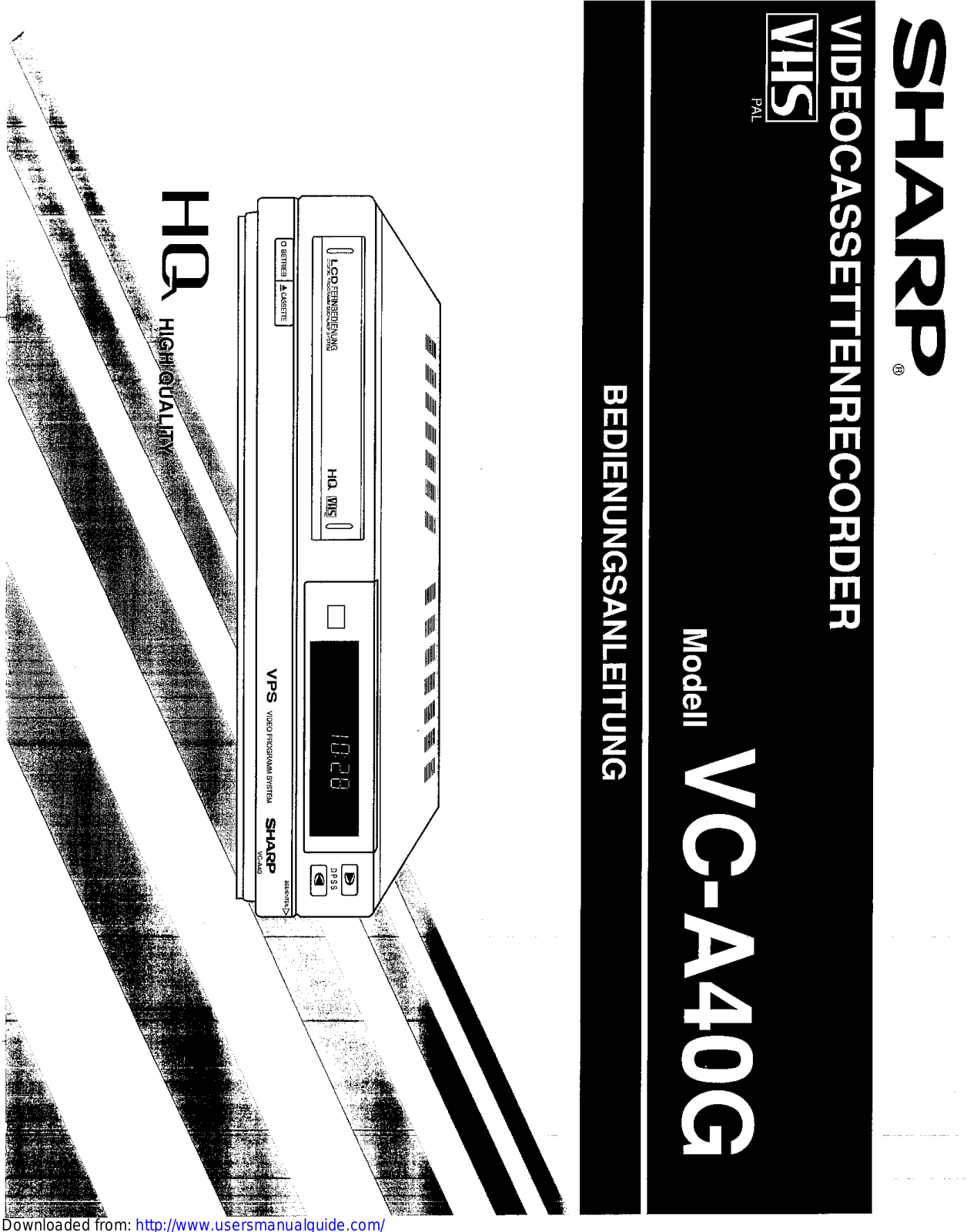 SHARP VC-A40G User Manual