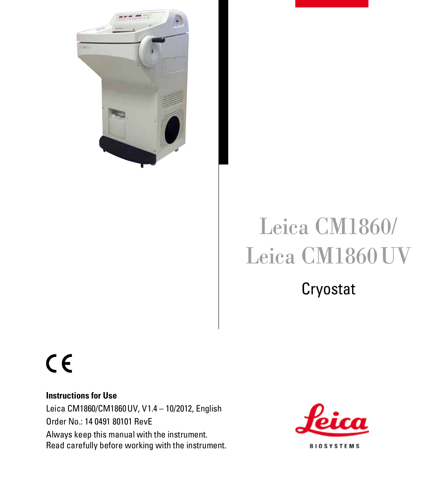 Leica CM1860, CM1860 UV User Manual