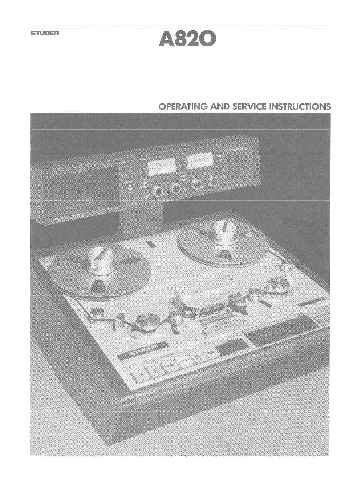 Studer A-820 Service manual