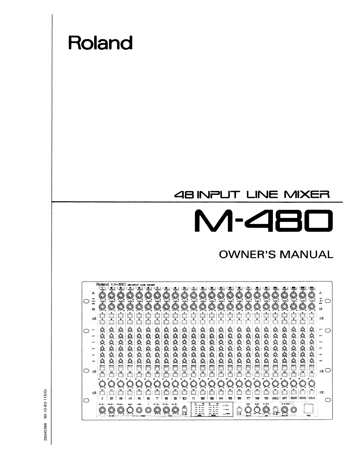 Roland Corporation M-480 Owner's Manual